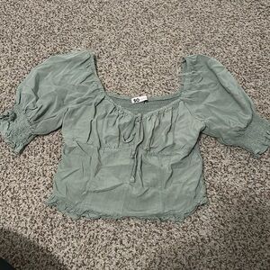 Green crop top